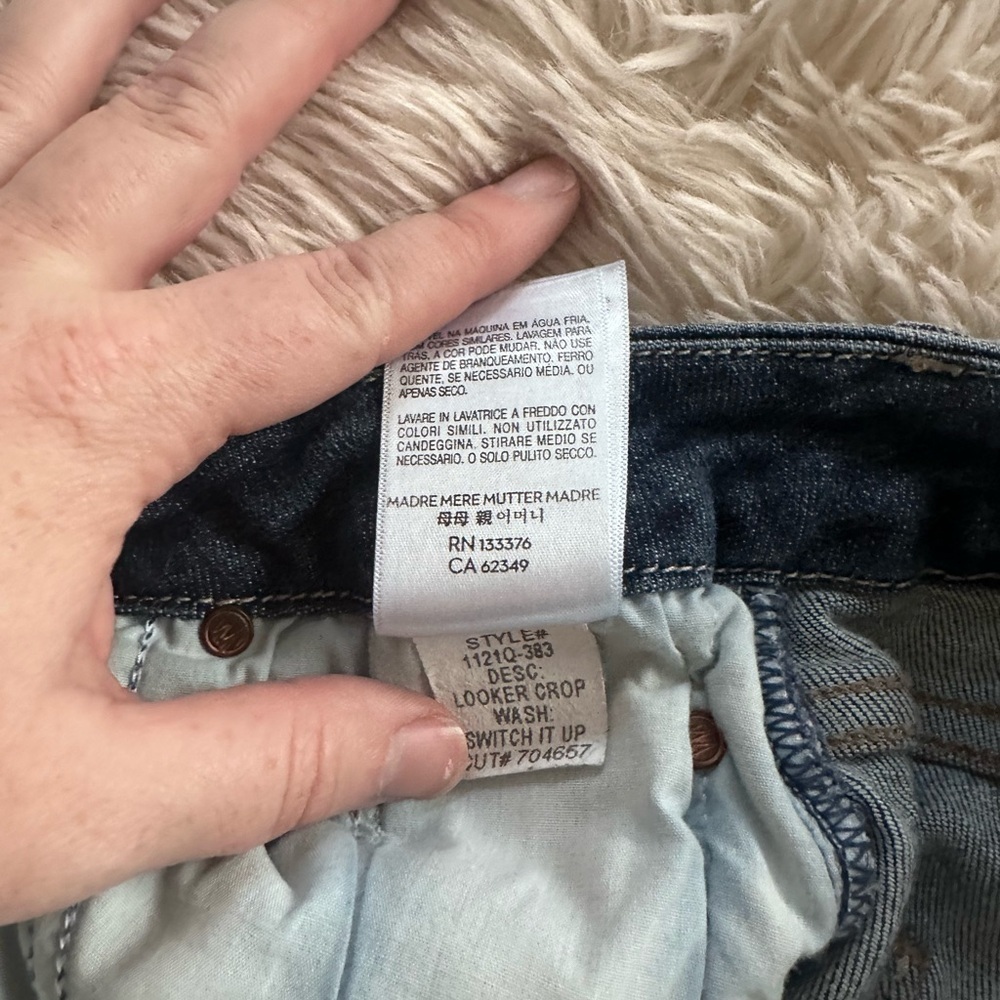 Mother Denim The Looker Crop Jeans in Switch it Up Medium Wash Skinny Size 26 - Picture 12 of 16